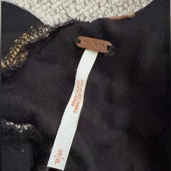 FREE PEOPLE ANITA PRINTED MAXI DRESS Tiered Leaf Print - Picture 10 of 10